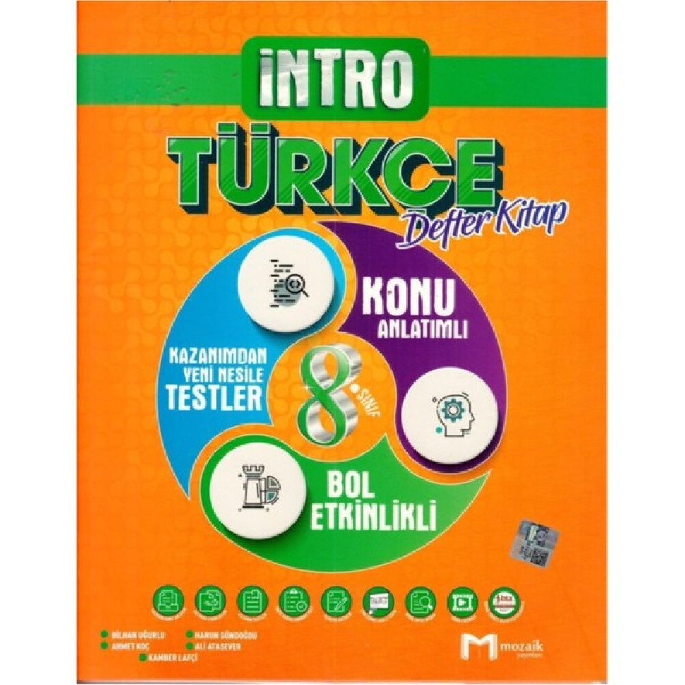Mozaik Yayınları 8.sınıf Mozaik Intro Defter Türkçe - 2022 Kaynak Kitapları Fiyatı