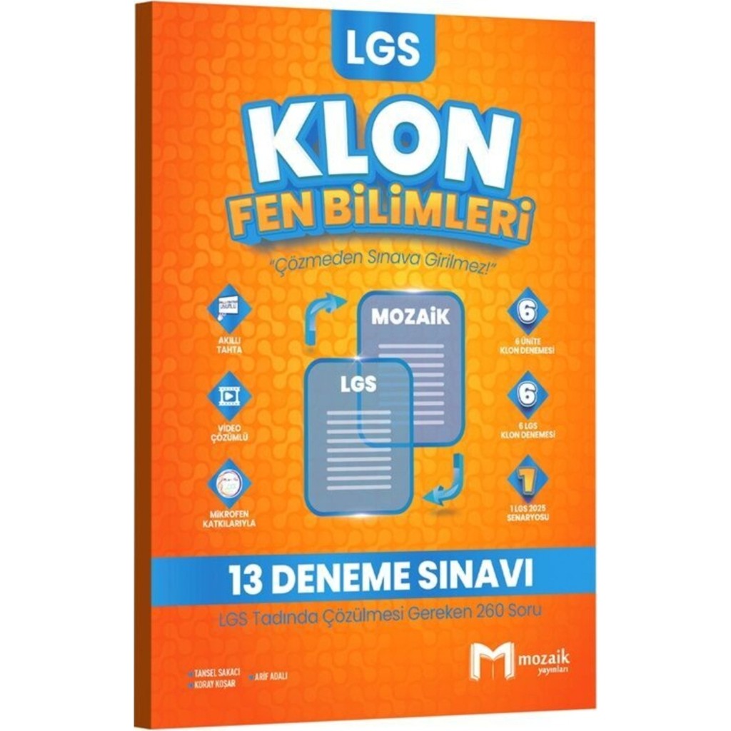 Mozaik Yayınları Mozaik 8. Sınıf Lgs Fen Bilimleri Klon 13'lü Branş Deneme Diğer Fiyatı