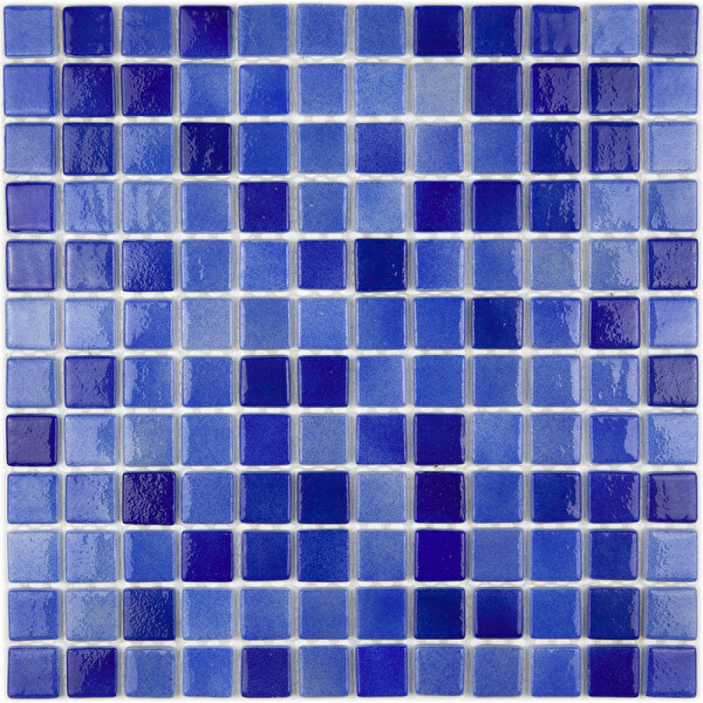 MozaiKristaL Havuz, Banyo, Sauna, Spa ve Tüm Yüzeyler Için 25X25 mm P. Mavi Karışım Cam Mozaik. - 25x25 mm - 31,5x31,5 cm. Yer / Yüzey Kaplamaları Fiyatı