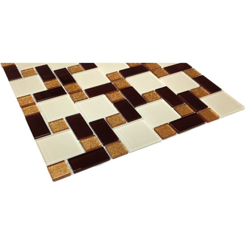 MozaiKristaL Mutfak Tezgah Arası ve Yaşam Alanlarının Tüm Yüzeyleri Için Kristal Cam Mozaik. File Karo ÖLÇÜSÜ:30X30 Cm. Satış Adedi 1 M2. - Krem Yer / Yüzey Kaplamaları Fiyatı