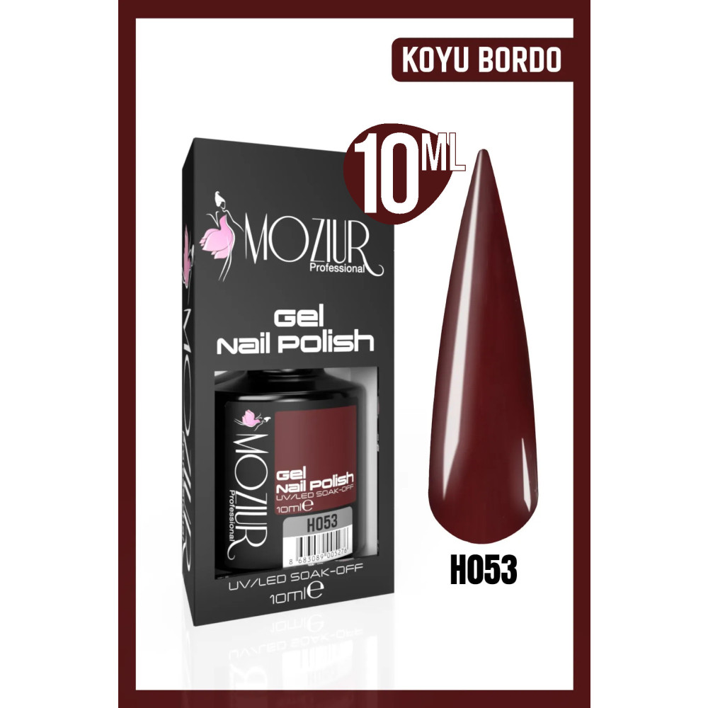 MOZIUR H053 (KOYU BORDO) Uv Led Kalıcı Oje 10ml Oje Fiyatı