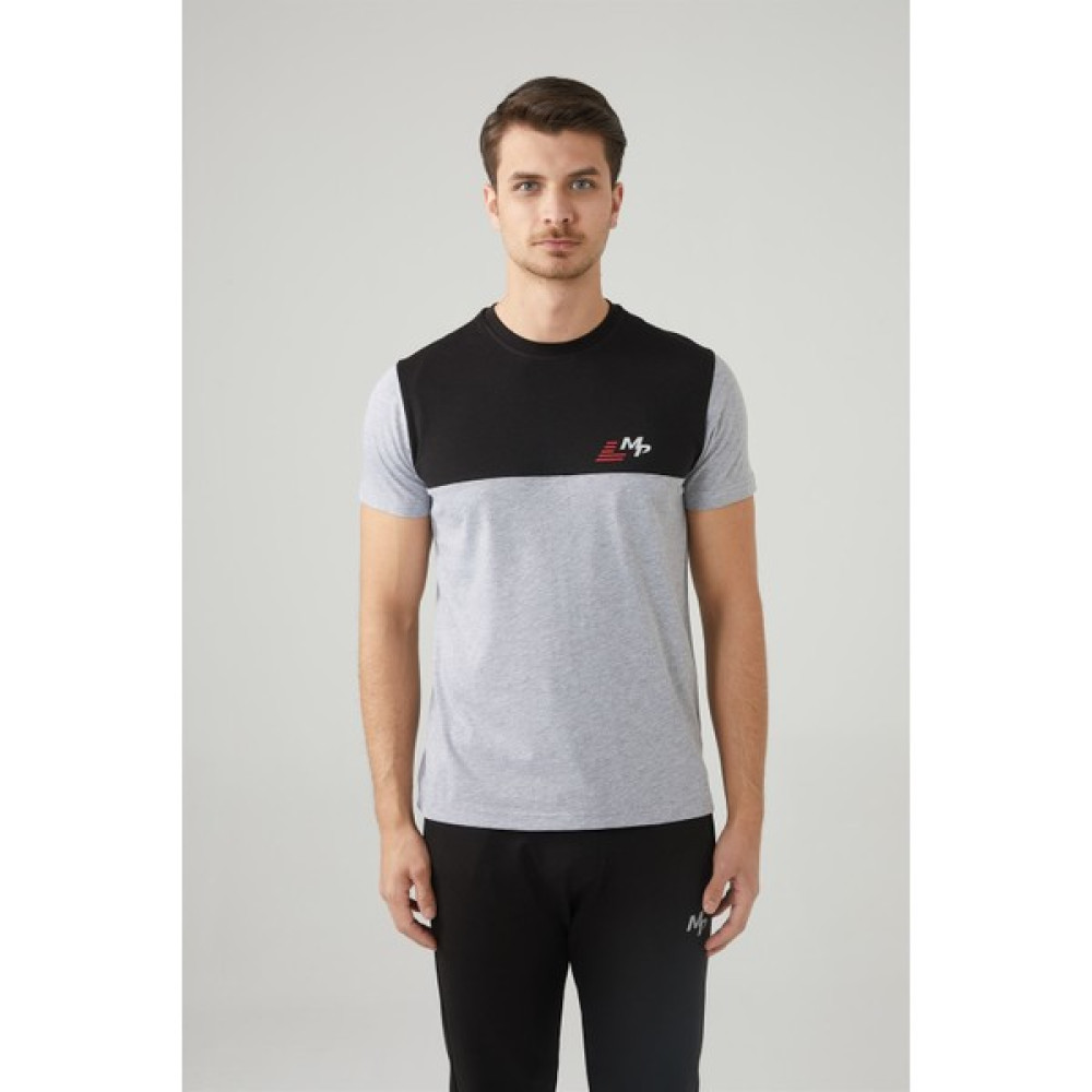 MP Erkek Bisiklet Yaka Siyah T-shirt Tekstil 201-5008MR 100 Erkek T-shirt Fiyatı