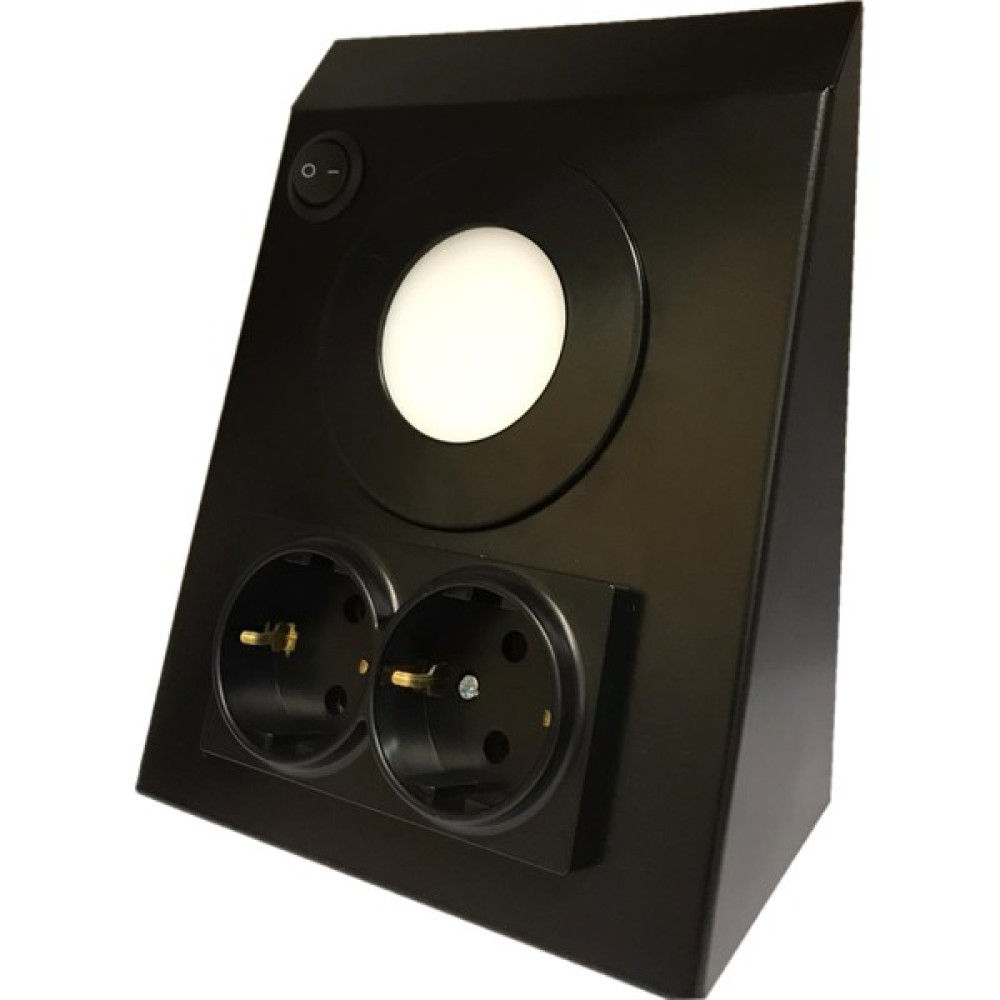 MPM Mutfak Tezgah Led Aydınlatma Çift Priz Metal Siyah 3W Led B-9015 Prizler Fiyatı