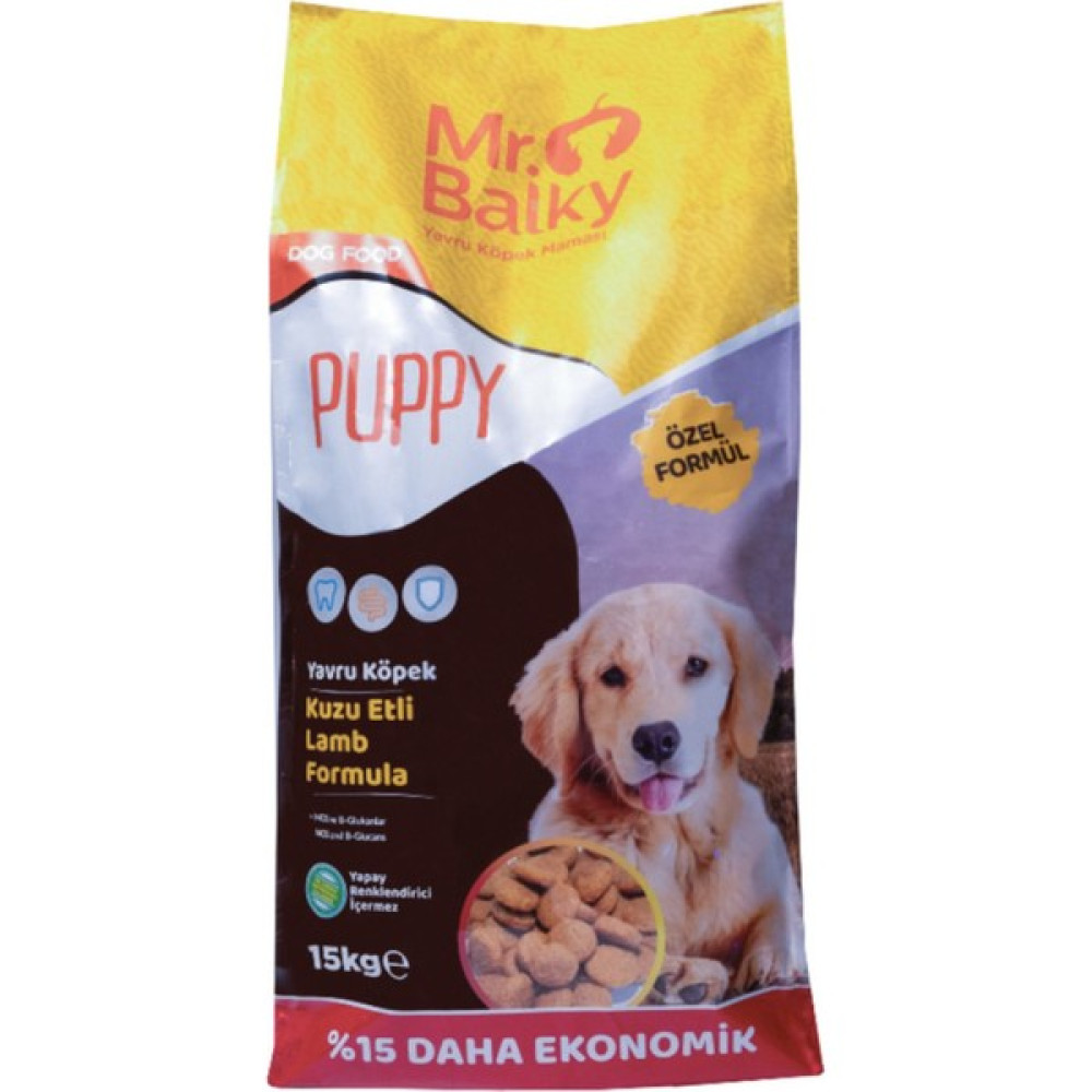 Mr. Balky Kuzu Etli Yavru Köpek Maması 15 kg Türkiyenin İlk GDO'suz Maması Evcil Hayvan Ürünleri Fiyatı
