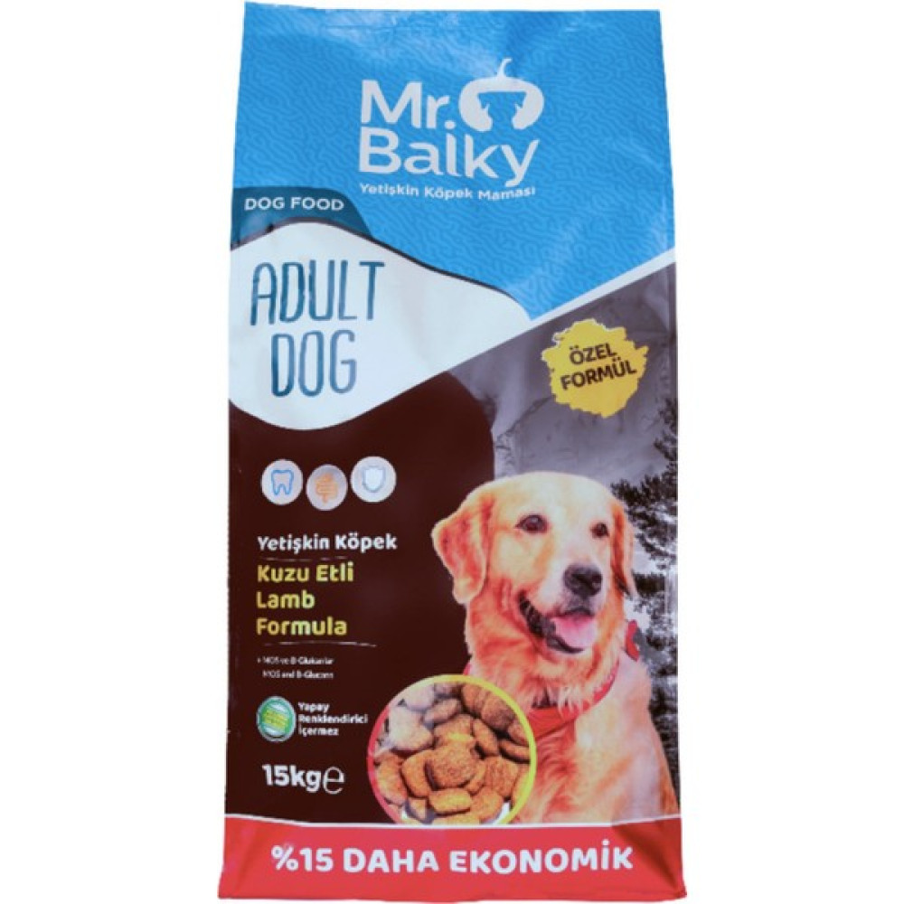 Mr. Balky Kuzu Etli Yetişkin Köpek Maması 15 kg Türkiyenin İlk GDO'suz Maması Evcil Hayvan Ürünleri Fiyatı