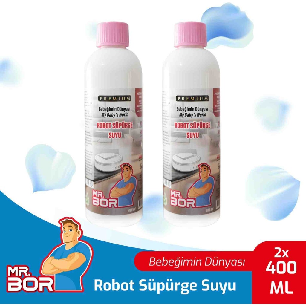 Mr. Bor Mr. Akıllı Robot Süpürge Suyu 400 ml Bebeğimin Dünyası x 2 Robot Süpürgeler Fiyatı