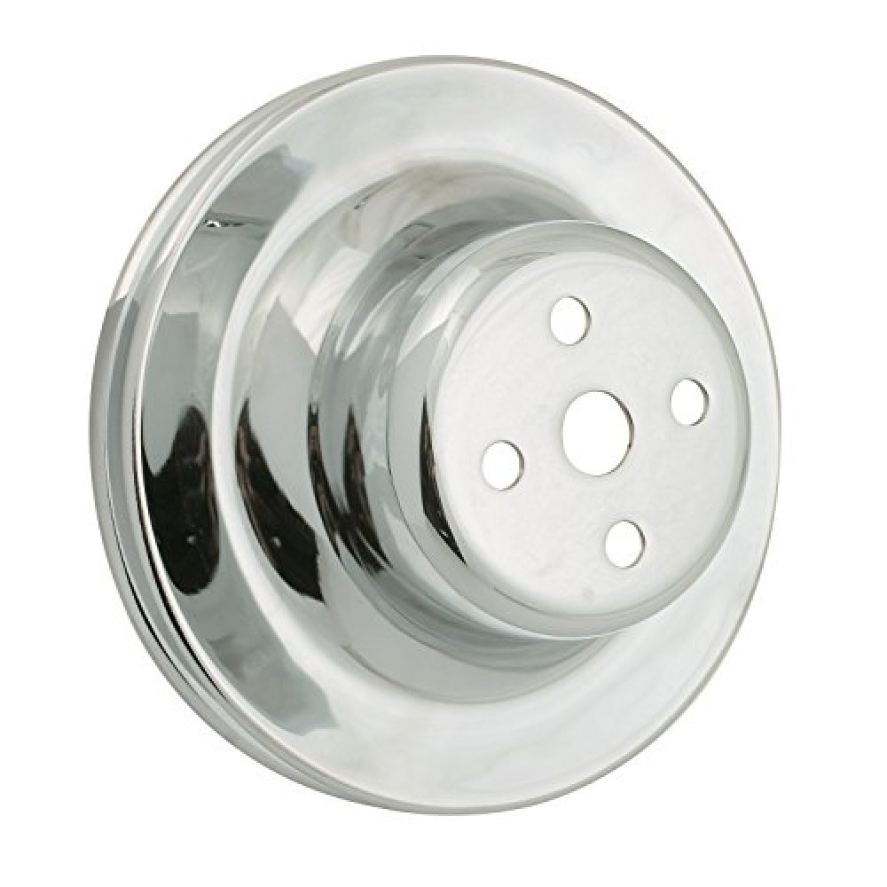 Mr. Gasket 8826 Chrm W/P Pulley-Sngl Grv Sbf