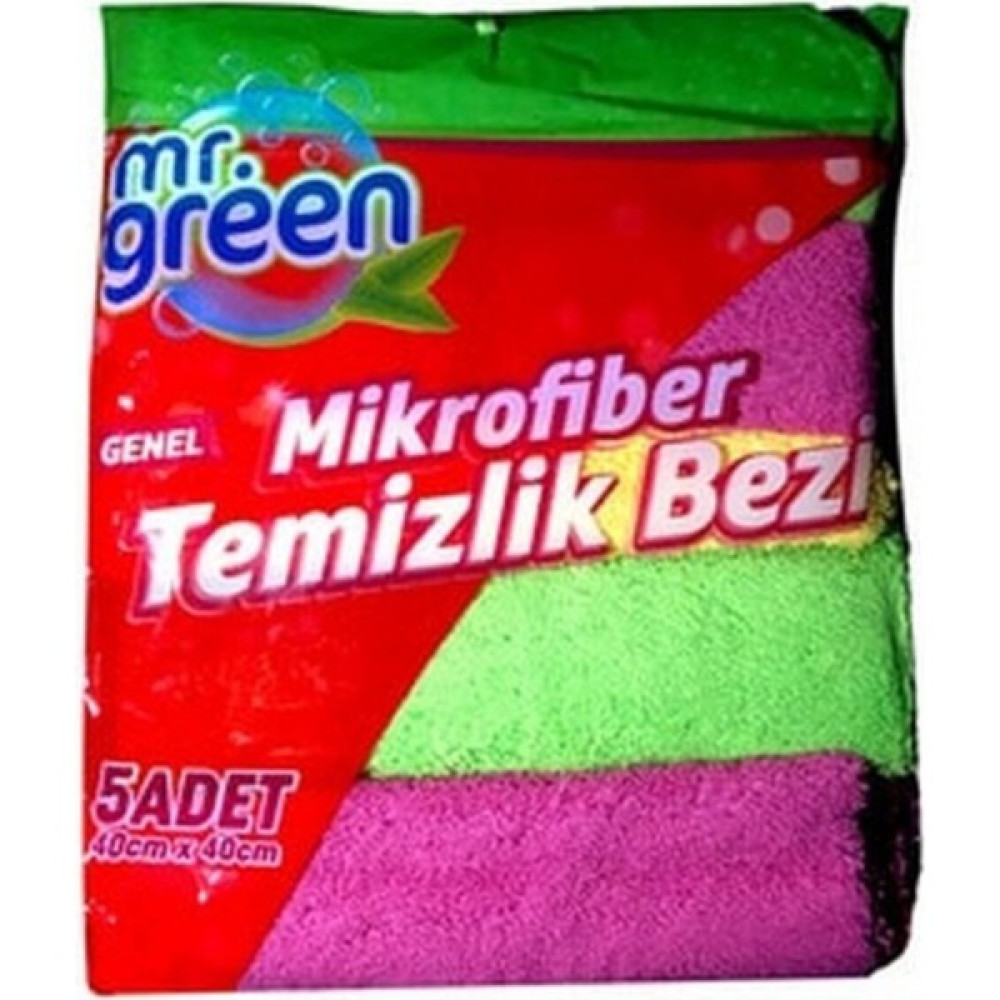 Mr Green Temizlik Bezi Mikrofiber Temizlik Bezi 5'li - Renkli Diğer Fiyatı