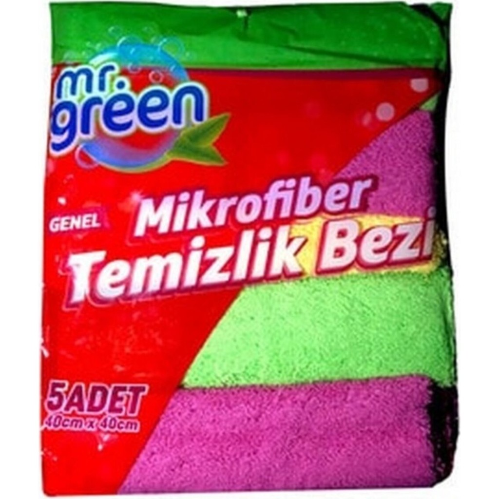 Mr. Green Temizlik Bezi Mikrofiber Temizlik Bezi 5'li - Renkli Deterjan ve Temizlik Ürünleri Fiyatı