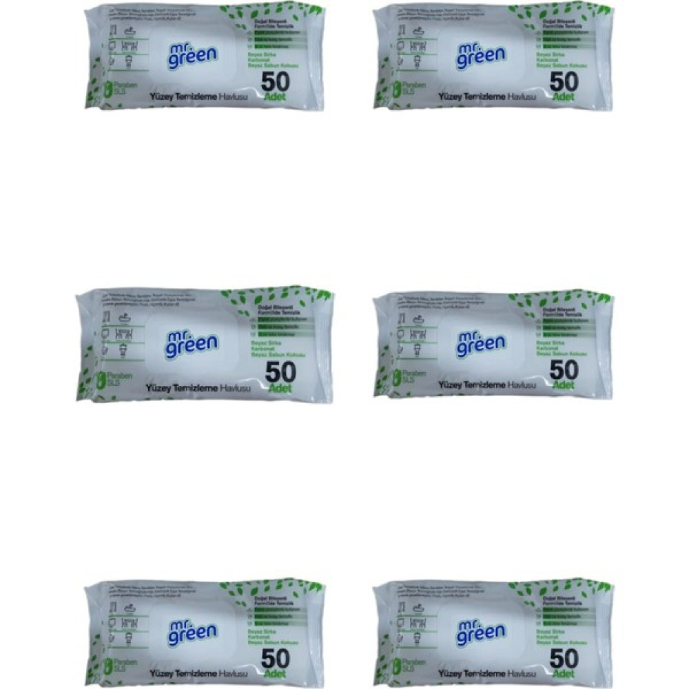 Mr Green Yüzey Temizlik Havlusu 50 Yaprak 6’lı Paket Parlatıcı ve Temizleyiciler Fiyatı