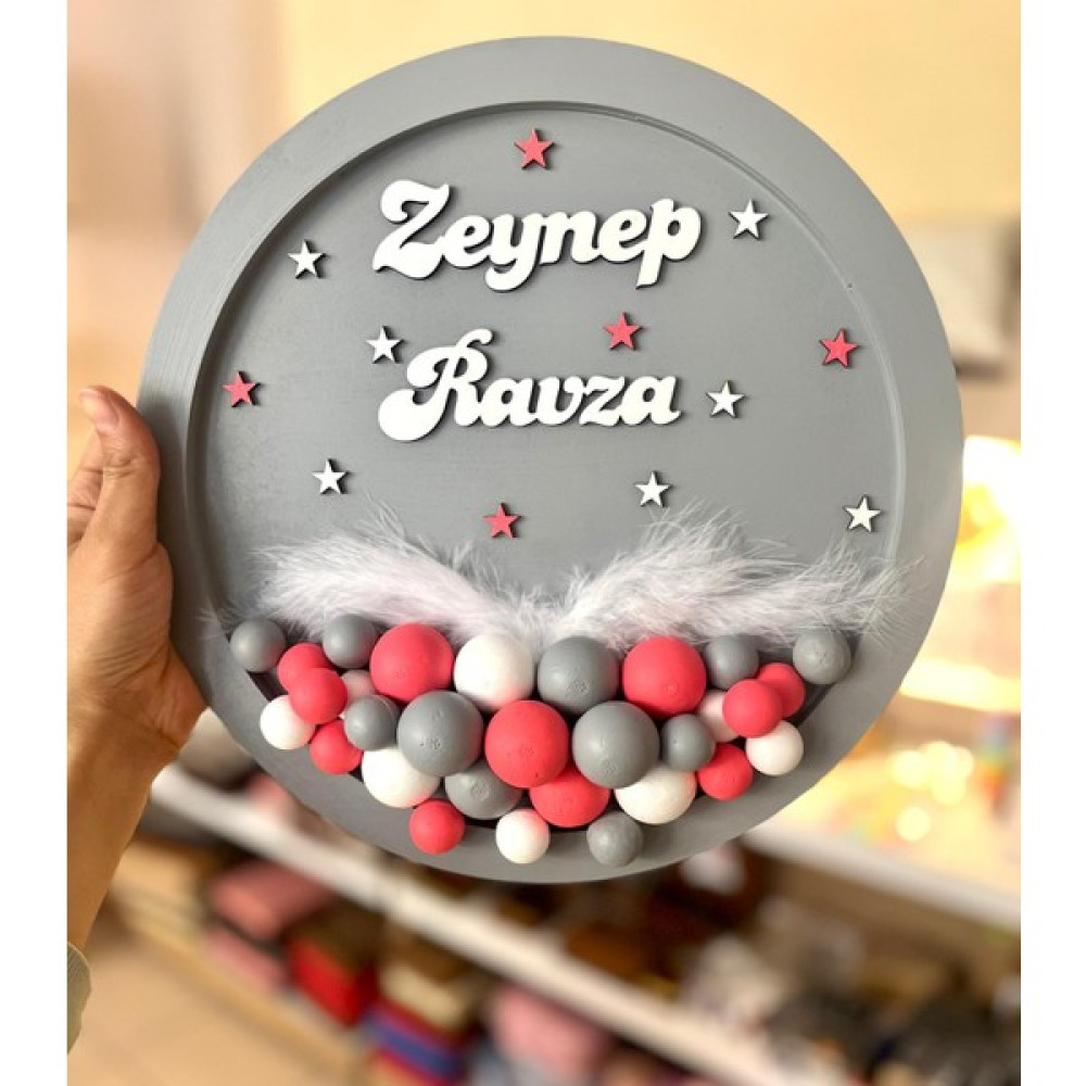 Mr Home Kız Bebek Isimli Kapı Süsü-Hastane Odası -Çocuk Kapı Süsü-Bubble Kapı Süsü Bebek Kapı Süsü Fiyatı