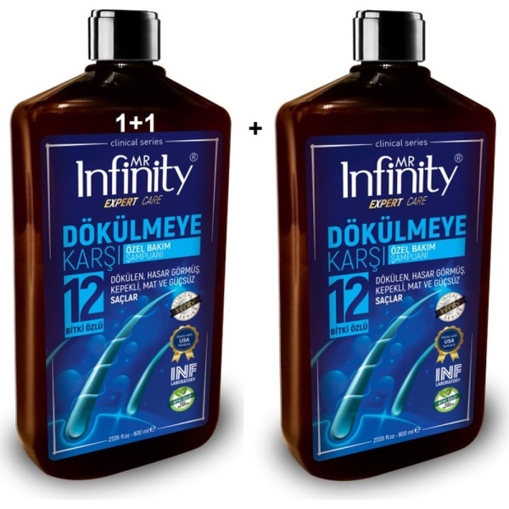 Mr Infinity Dökülme Karşıtı Özel Pure Bakım Şampuanı 800 Ml x 2 Adet- (Dökülme Karşıtı ) Şampuan ve Saç Kremi Fiyatı