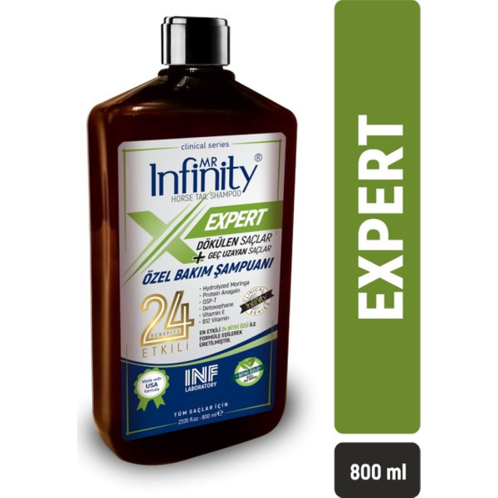 Mr Infinity Expert & Horse Tail Dökülen Geç Uzayan Saçlar Için Şampuan 800 ML (Dökülme Karşıtı) Şampuan ve Saç Kremi Fiyatı