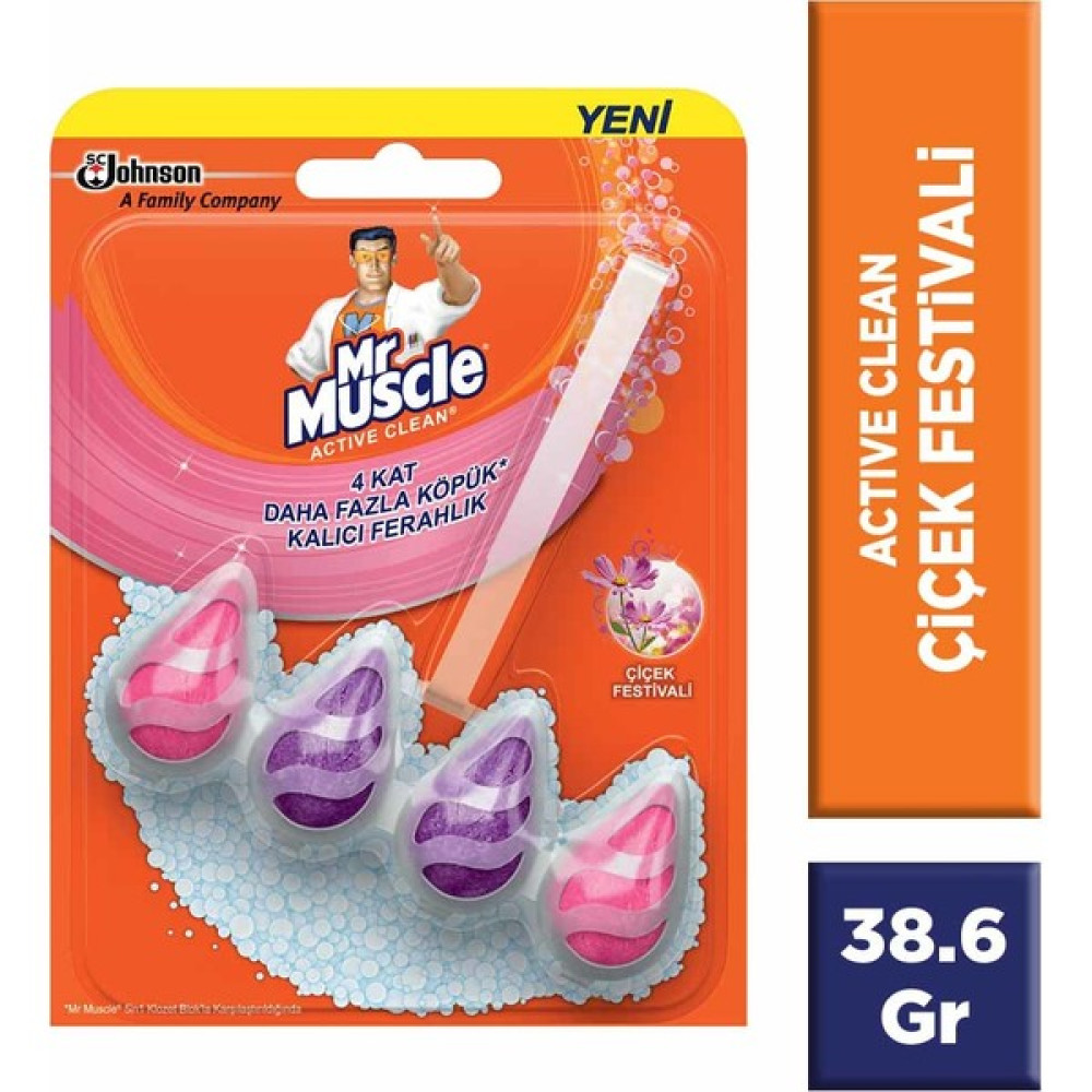Mr Muscle Active Clean Klozet Blok Çiçek Festivali Temizlik Malzemeleri Fiyatı