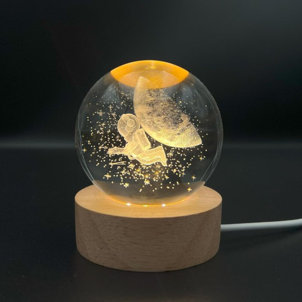 MR Shopping Mr 3D Astronot Kristal Top Işık, Astronot LED Gece Lambası, Uzay Dekoru, Çocuklar, Gençler, Erkekler ve Kızlar Için Ideal Hediye - Şeffaf Hediyelik Eşya Fiyatı