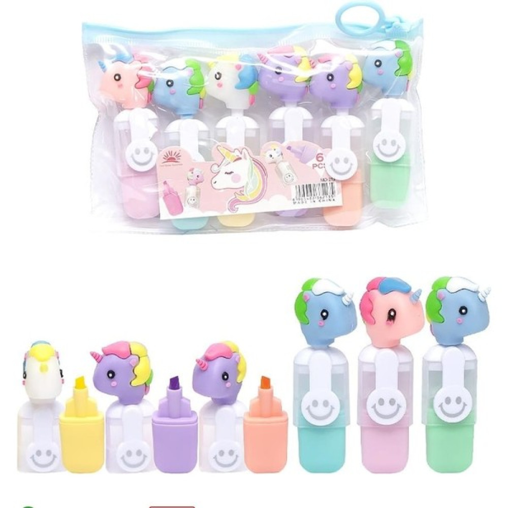 MR Shopping Mr 6 Adet Mini Çocuk Fosforlu Kalem, Unicorn Markör Seti, Kalem, Fosforlu Kalem, Küçük Markör, Çocuklar, Yetişkinler, Okul Malzemeleri,... Fosforlu Kalem Fiyatı