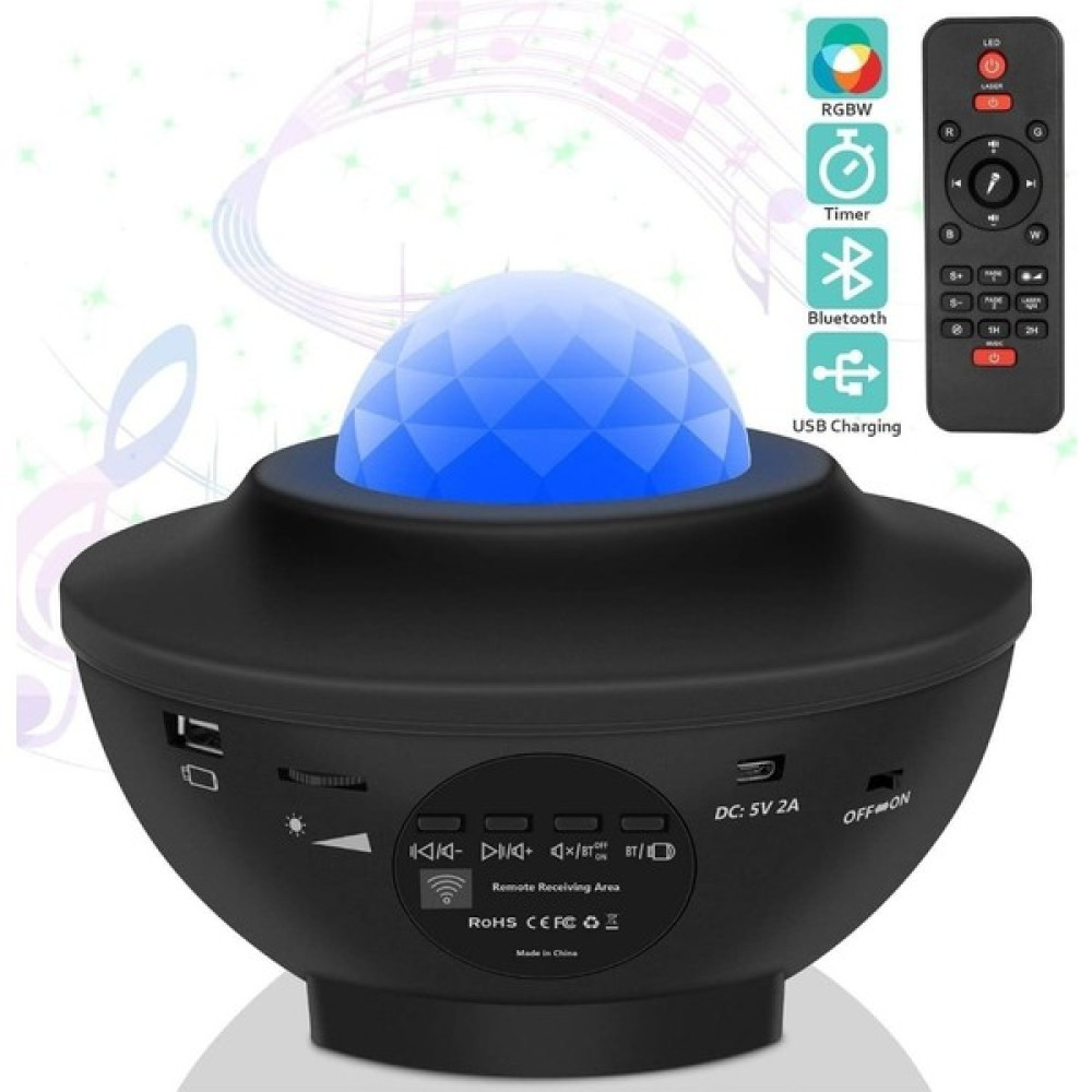 MR Shopping Mr LED Projektör Yıldızlı Gökyüzü Galaxy Light Uzaktan Kumandalı/ Bluetooth Müzik Çalar/ Disko Topu - Siyah - Siyah Gece Lambası Fiyatı