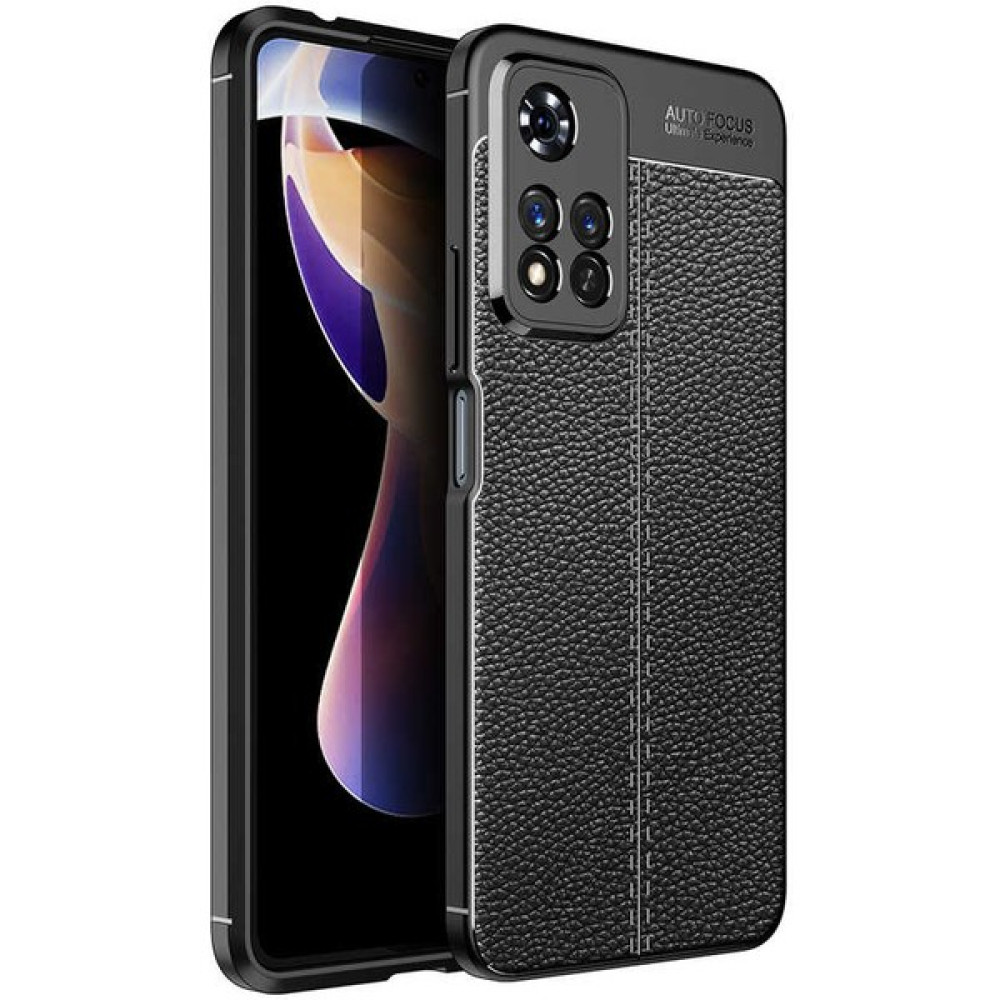 MRC İletişim Xiaomi Redmi Note 11 Pro Plus 5g Deri Görünümlü Ultra Koruyucu Silikon Kılıf - Siyah Cep Telefonu Kılıfı Fiyatı