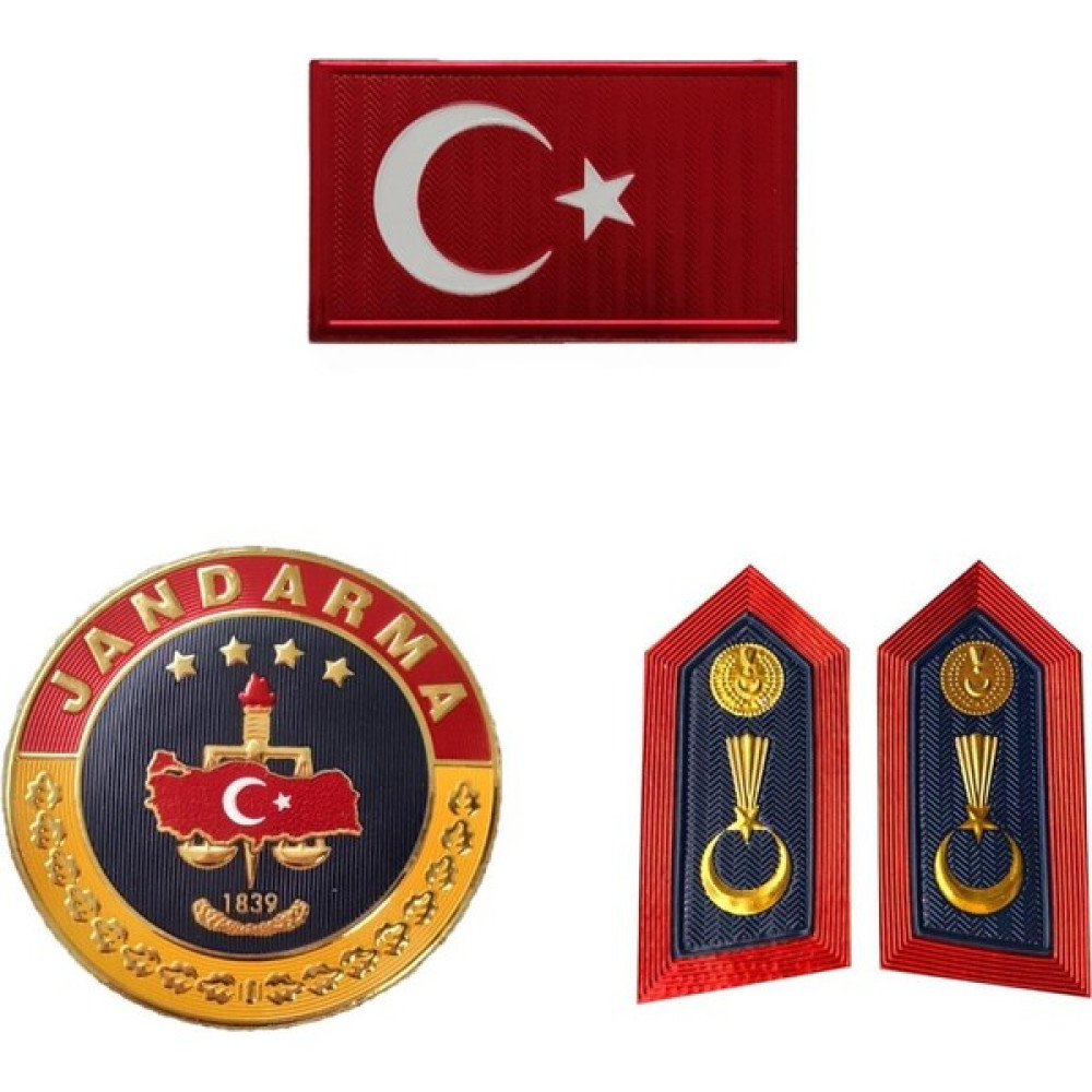 MrcTrend Asayiş 3D Bayrak, Spolet ve Yuvarlak Arma Seti Oto Boyaları Fiyatı