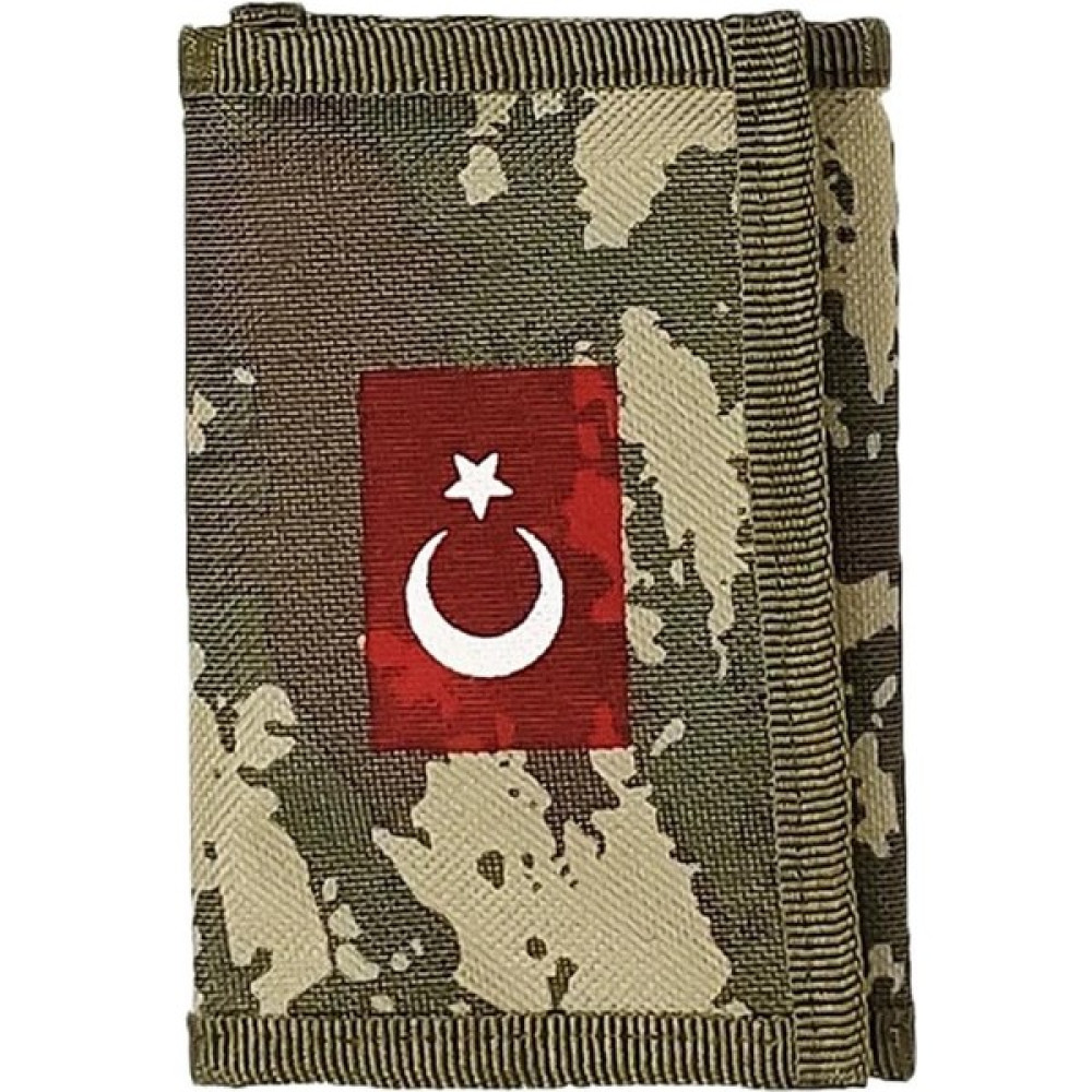MrcTrend Kamuflaj Desen Türk Bayrağı Baskılı Ipli Cüzdan Erkek Cüzdan Fiyatı