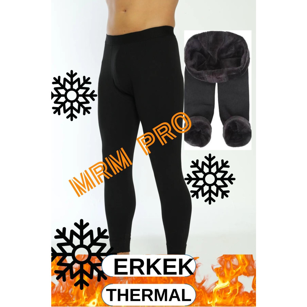 mrmpro Erkek Siyah Thermal Içi Peluş Polarlı Şardonlu Içlik Termal Tayt M Beden Termal İç Giyim Fiyatı