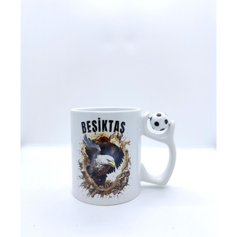 Mrn Home Mrn - Beşiktaş 3D Kartal Baskılı Dönen Siyah Beyaz Top Baskılı Kupa Bardak Taraftar Dönen Top Saplı/mug Cup Bjk Yazılı Baskılı Dönen Top S... Fincan / Bardak / Kahve Takımı Fiyatı