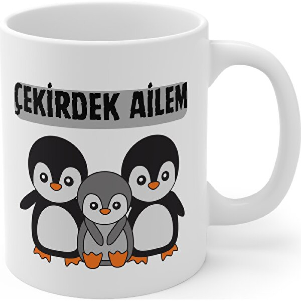 Mrn Home Mrn - Çekirdek Ailem Baskılı Yazılı Kupa Bardak/mug Cup Yazılı Baskılı Kupa Bardak Baskılı Mrn Tasarım - 1 Adet - Beyaz - 330 ml Fincan / Bardak / Kahve Takımı Fiyatı