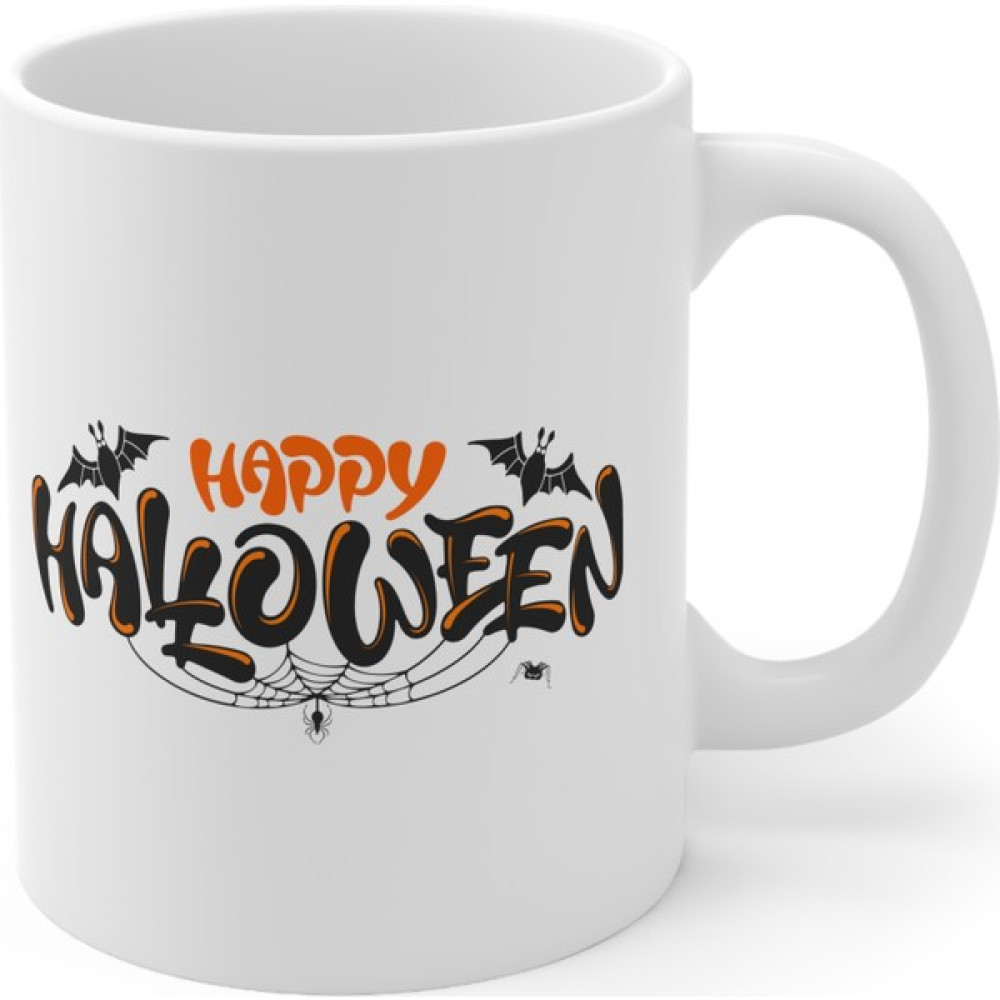 Mrn Home Mrn - Halloween Baskılı Yazılı Kupa Bardak/mug Cup Yazılı Baskılı Kupa Bardak Baskılı 2 Mrn Tasarım - 1 Adet - Beyaz - 330 ml Fincan / Bardak / Kahve Takımı Fiyatı