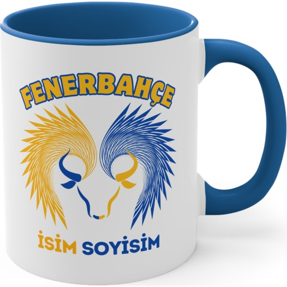 Mrn Tasarım Boğa Temalı Kişiye Özel Fenerbahçe Kupa Bardak Fb Kupa Bardak Özel Tasarım - Mavi Fincan / Bardak / Kahve Takımı Fiyatı