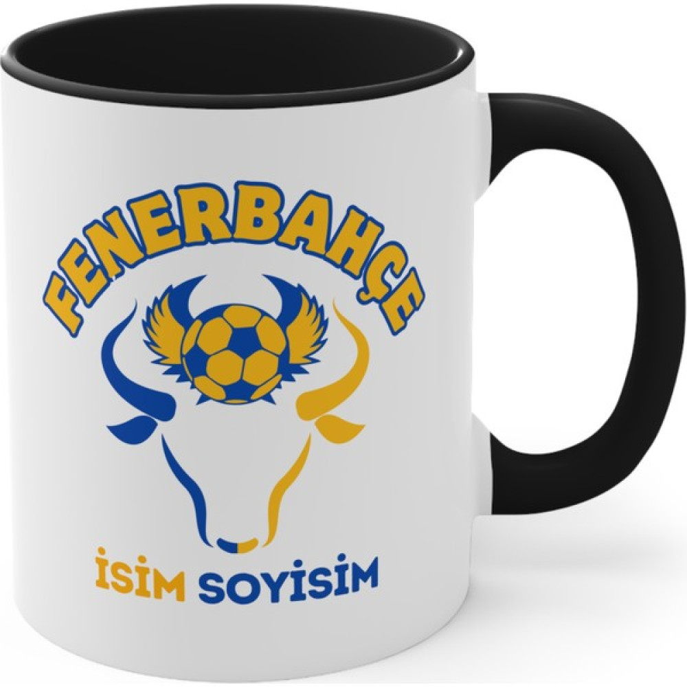 Mrn Tasarım Boğa Temalı Kişiye Özel Fenerbahçe Kupa Bardak Özel Fb Kupa Bardak - Siyah Fincan / Bardak / Kahve Takımı Fiyatı