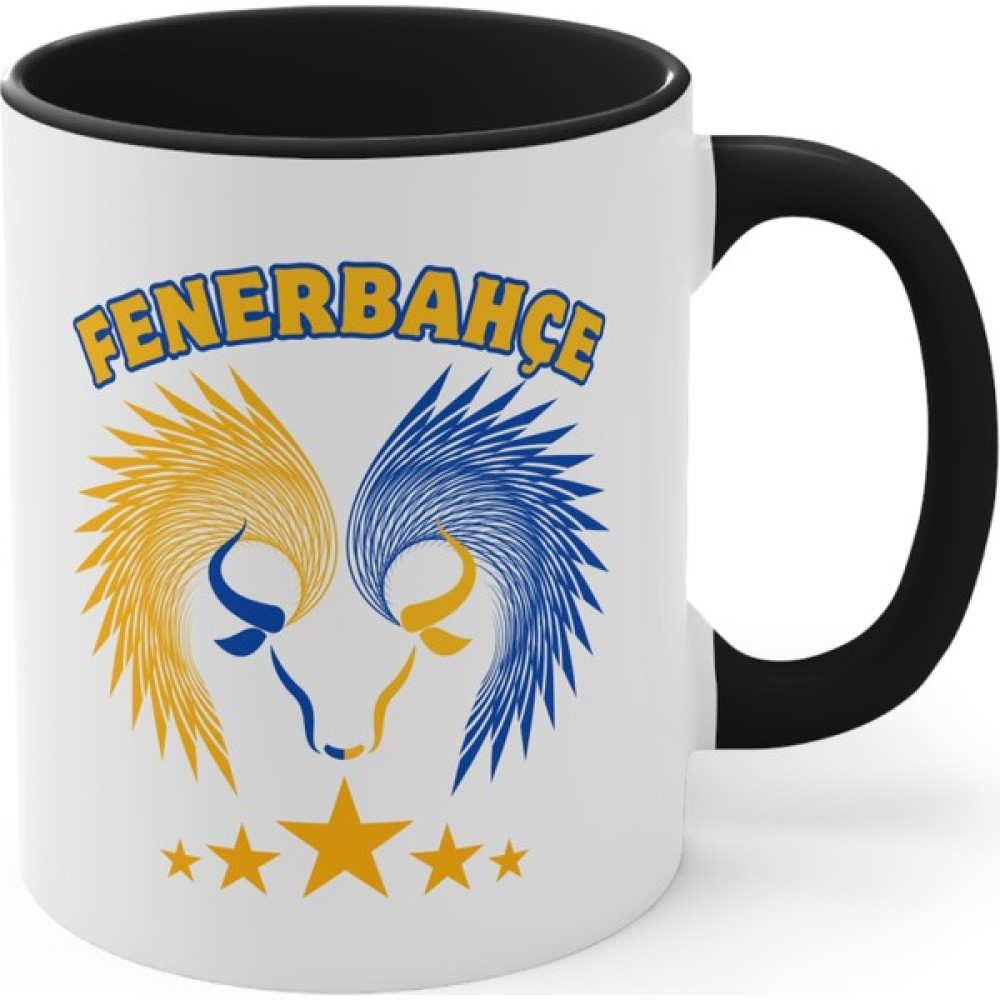 Mrn Tasarım Özel Boğa Temalı Fenerbahçe Kupa Bardak Özel Tasarım Fb Kupa Bardak - Siyah Fincan / Bardak / Kahve Takımı Fiyatı