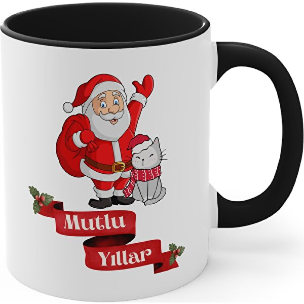 Mrn Tasarım Yılbaşı Özel Tasarım Renkli Saplı Yazılı Baskılı Kupa Bardak Resimli Baskılı Yazılı Kupa Bardak/mug3 - Siyah Fincan / Bardak / Kahve Takımı Fiyatı