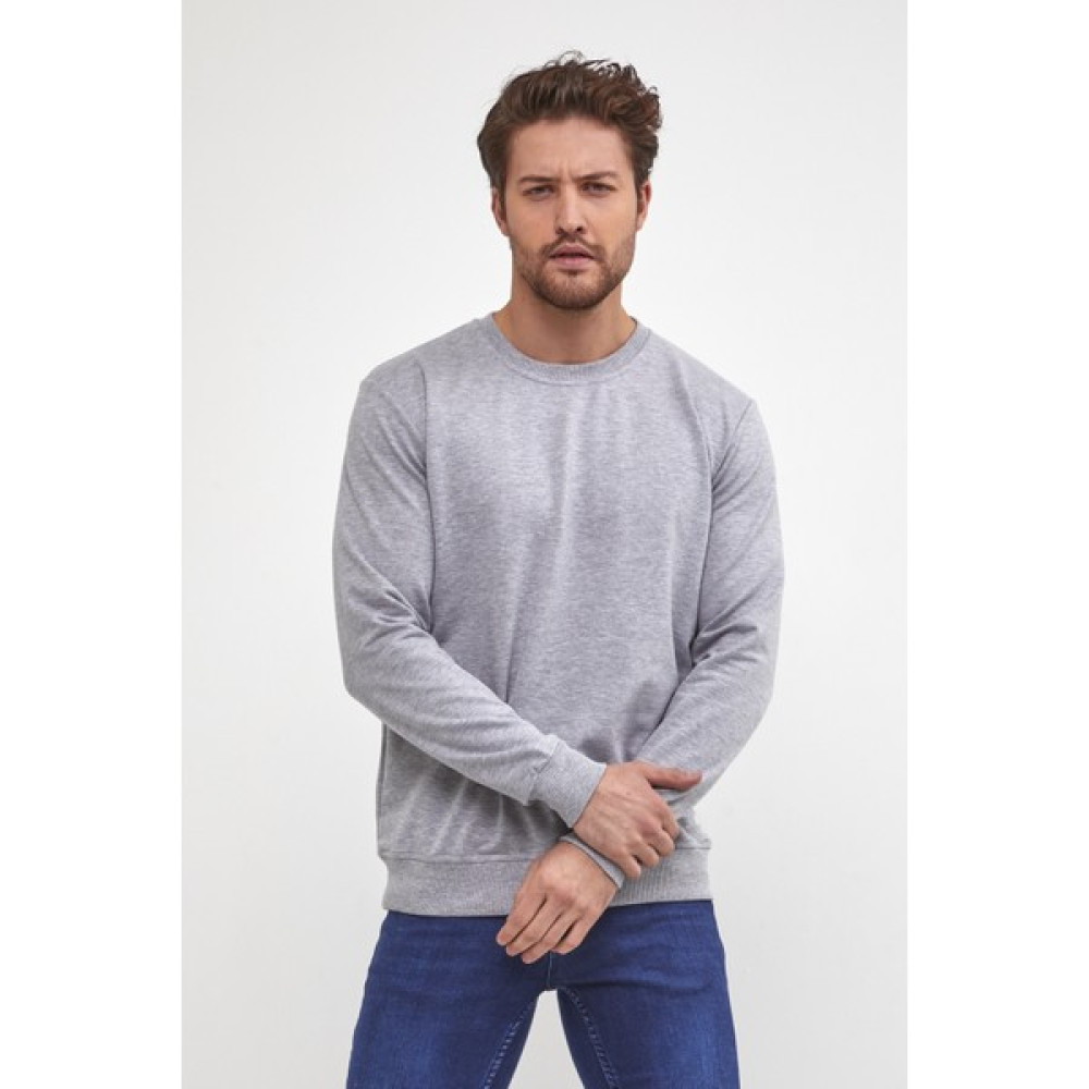 MRS Clothing Plaın Erkek Grimelanj Basic Bisiklet Yaka Ince Sweatshirt Erkek Sweatshirt Fiyatı