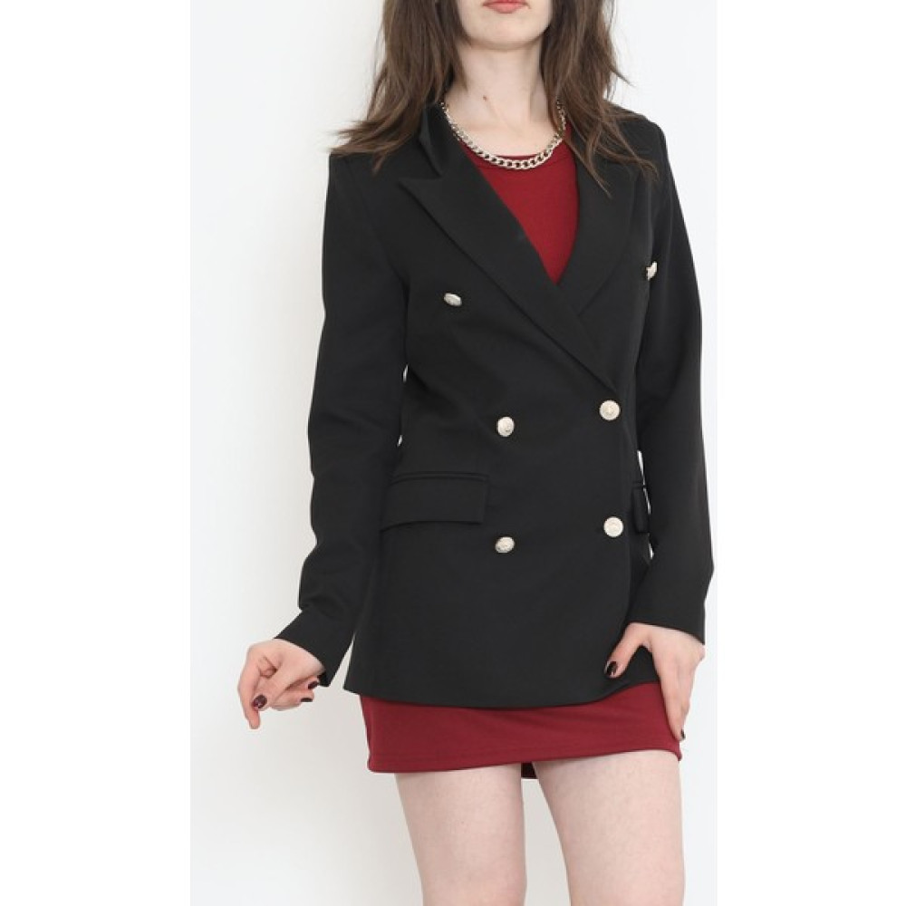 Mrs Motto Blazer Ceket Siyah - 16611.1811. Bayan Ceket Fiyatı