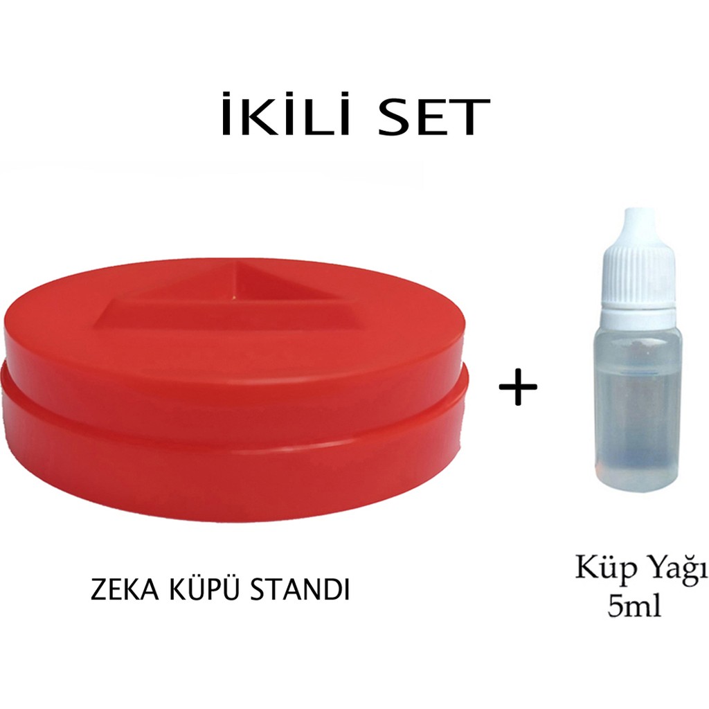 Mrs Toys Zeka Küpü Standı Rubik Küp Standı Küp Tutucu Sehpa Zeka Küp Yağı ( Lube )Ikili Set - Kırmızı Diğer Fiyatı