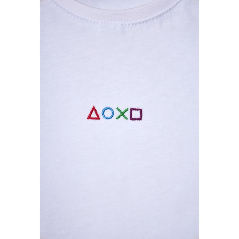 MRS&KIDS Gamer Erkek Çocuk Nakışlı Bisiklet Yaka %100 Pamuk Tişört Erkek Çocuk T-shirt Fiyatı