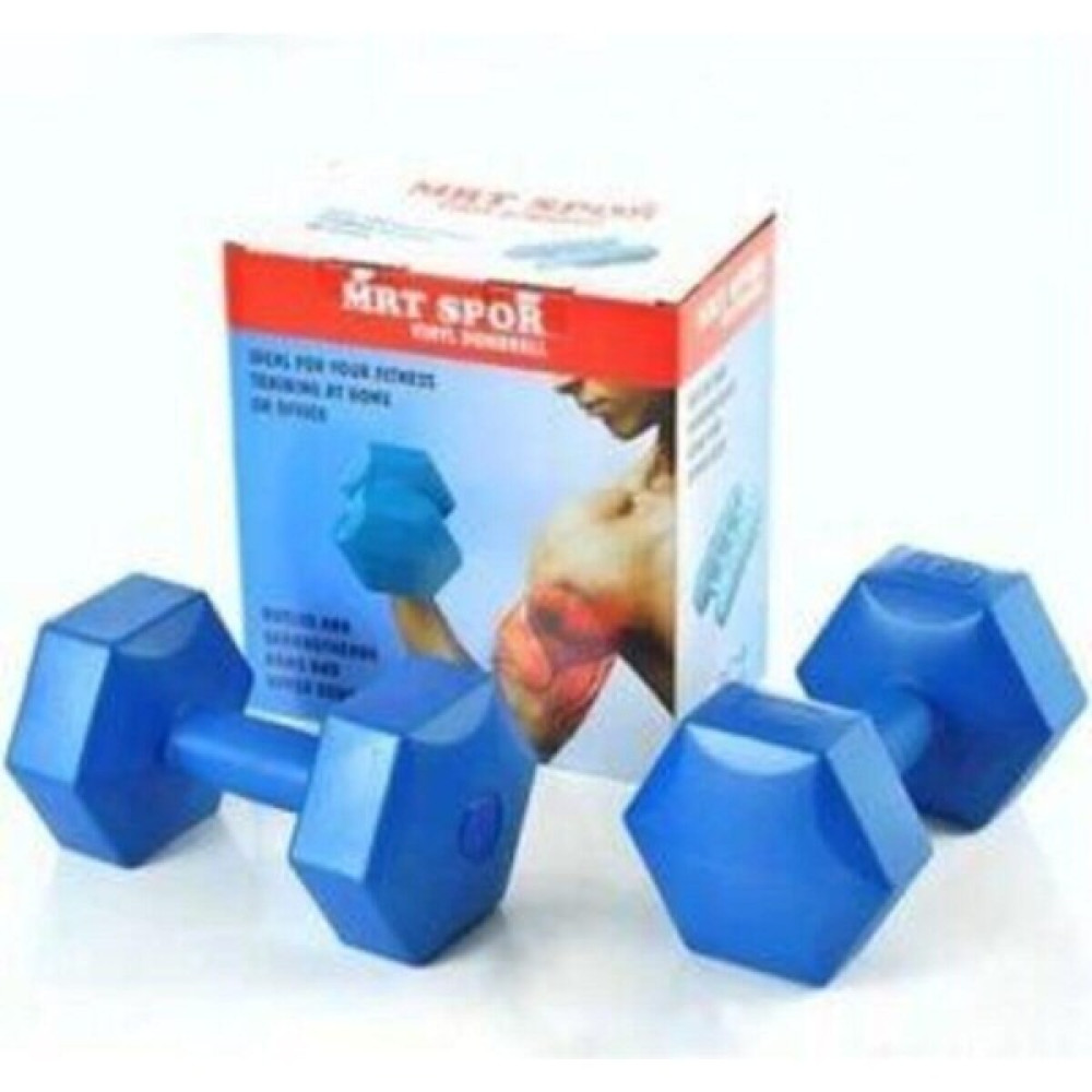 Mrt Spor 10 kg x 2 Adet Deluxe Pvc Kaplama Mavi Plastik Dambıl Ağırlık Seti Dambıllar & El / Ayak Ağırlıkları Fiyatı