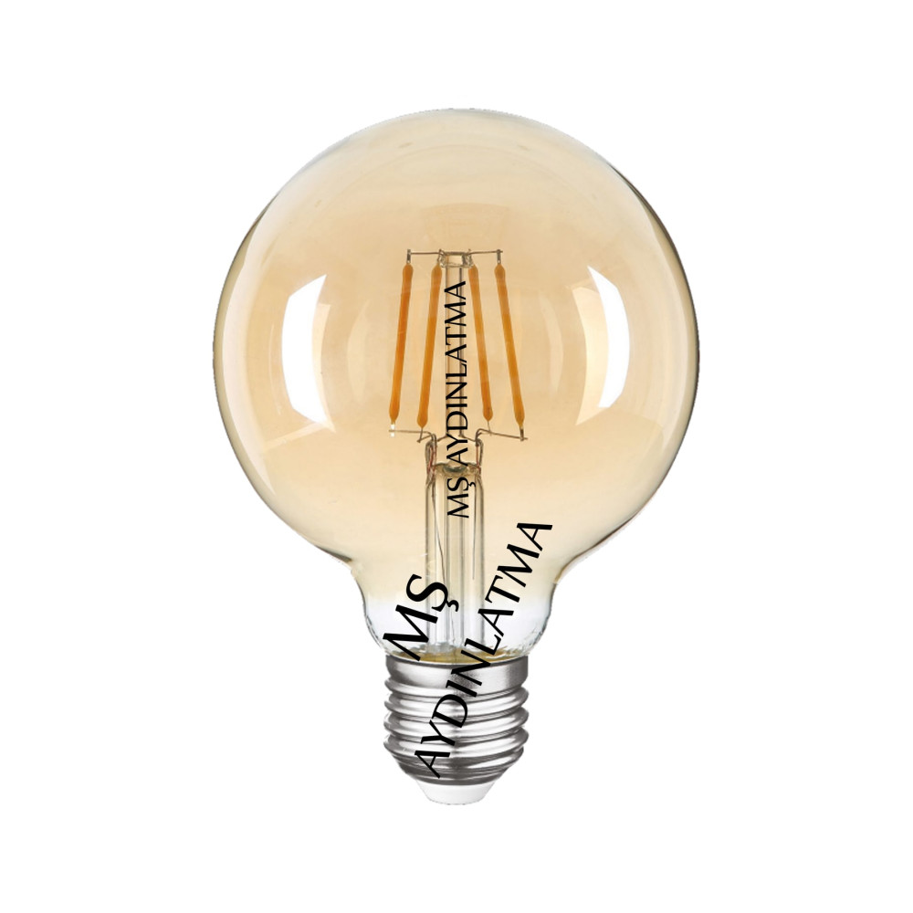 MŞ Aydınlatma Cla18 E27 Duylu 6 Watt Gün Işığı Led Filament Rustik Bal Cam Ampul Klasik Ampul Fiyatı