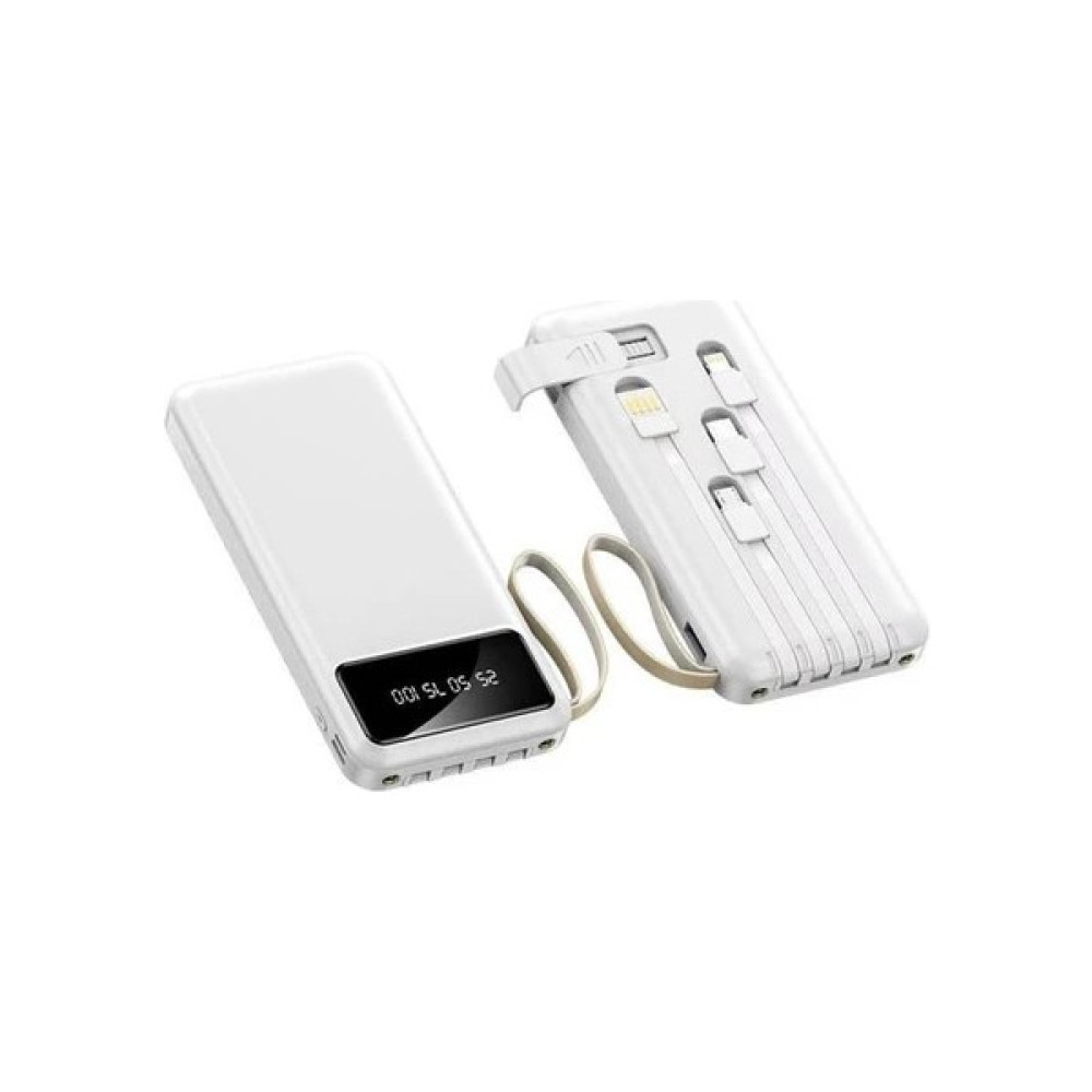 Ms Tech 10.000 Mah Powerbank 4 Çıkışlı LED Göstergeli Hızlı Şarj Fener Özellikli - Beyaz Oto Boyaları Fiyatı