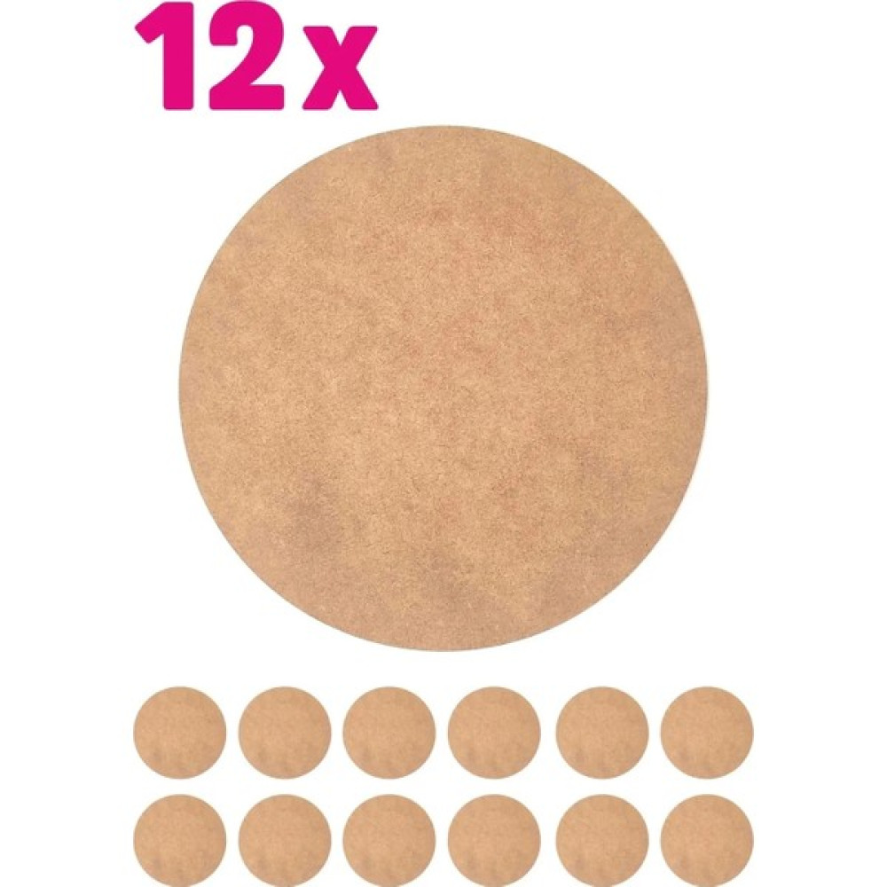 Msay Supla Levha 12 Adet 3 mm Ham Mdf 20 cm Yuvarlak Servis Altı Supla - Ahşap Rengi Mutfak Dolabı / Mobilyası Fiyatı