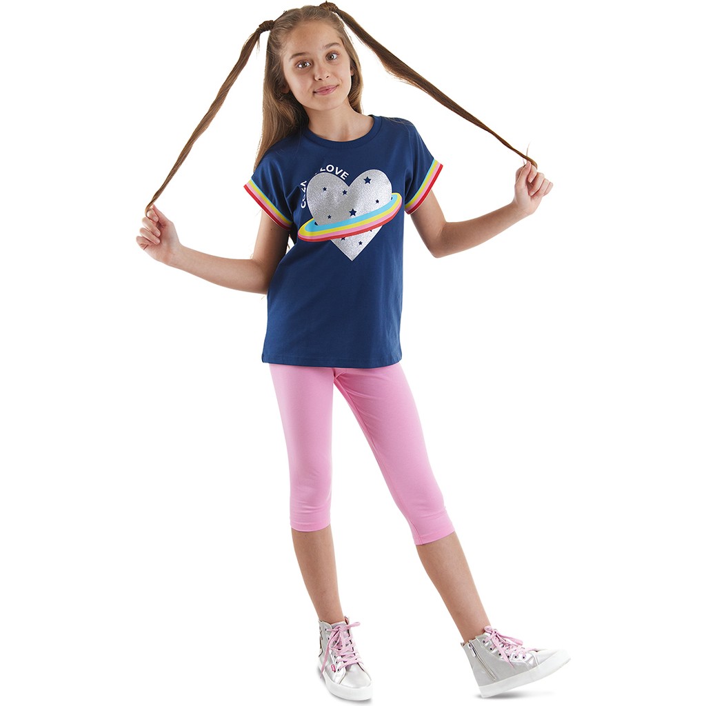 Mshb&G Cosmic Love Kız Çocuk T-Shirt Tayt Takım Kız Çocuk Giyim Takımı Fiyatı