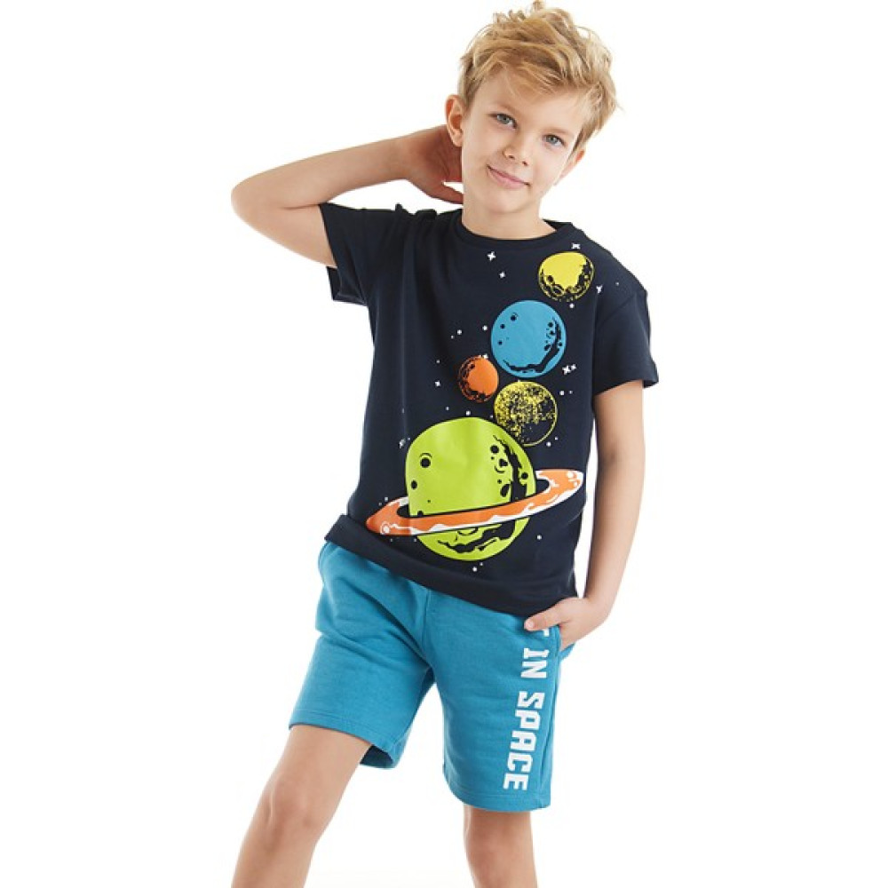 MSHB&G Gezegenler Erkek Çocuk T-shirt Şort Takım Erkek Çocuk Giyim Takımı Fiyatı