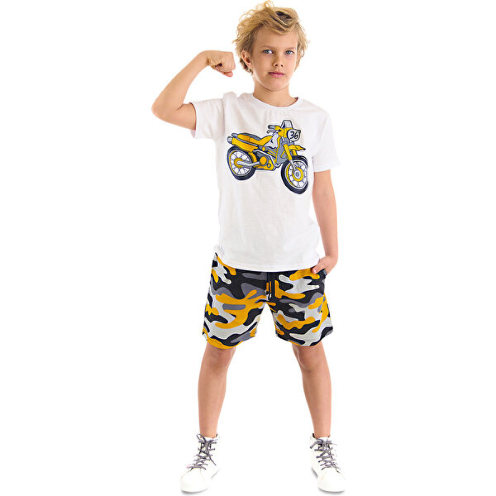 Mshb&G Motorcycle Erkek Çocuk T-Shirt Şort Takım Erkek Çocuk Giyim Takımı Fiyatı