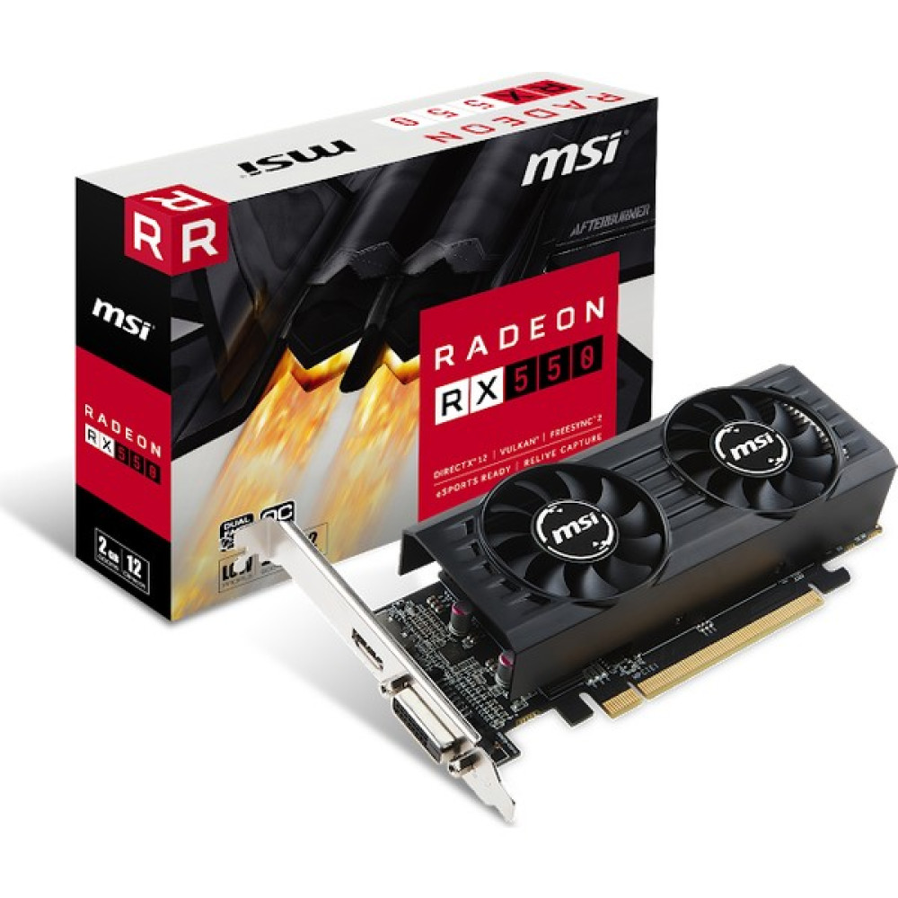 MSI 2GT LP Radeon RX 550 OC 2GB GDDR5 128Bit (DX12) PCI-E 3.0 X16 Ekran Kartı (Radeon RX 550 2GT LP OC) Ekran Kartları Fiyatı