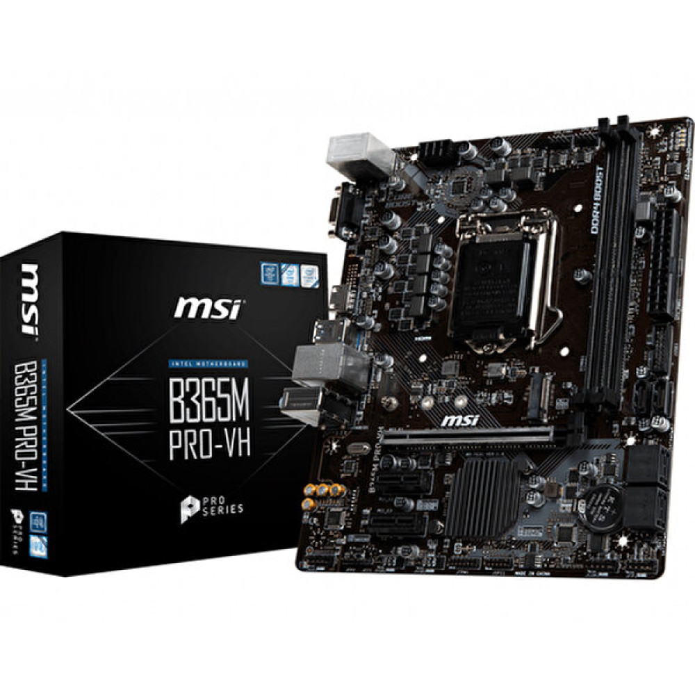 MSI B365M Pro-Vh 2666 Mhz(OC) Ddr4 Soket 1151 M.2 Hdmi VGA Matx Anakart Anakart Fiyatı