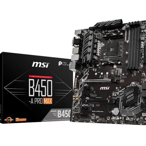 MSI B450-A PRO MAX AM4 DDR4 3466(OC) VGA DVI HDMI M.2 USB3.1 ATX Anakart