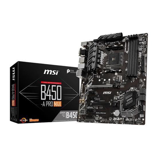 MSI B450-A PRO MAX AM4 DDR4 3466(OC) VGA DVI HDMI M.2 USB3.1 ATX Anakart