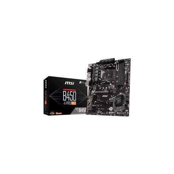 MSI B450-A PRO MAX AM4 DDR4 3466(OC) VGA DVI HDMI M.2 USB3.1 ATX Anakart