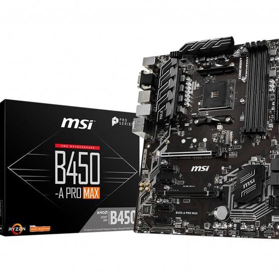MSI B450-A PRO MAX AM4 DDR4 3466(OC) VGA DVI HDMI M.2 USB3.1 ATX Anakart
