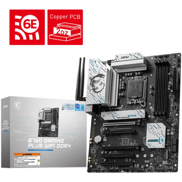 Msı B760 Gamıng Plus Wıfı LGA1700 Ddr4 5333+(OC)MHZ Atx Anakart Anakart Fiyatı